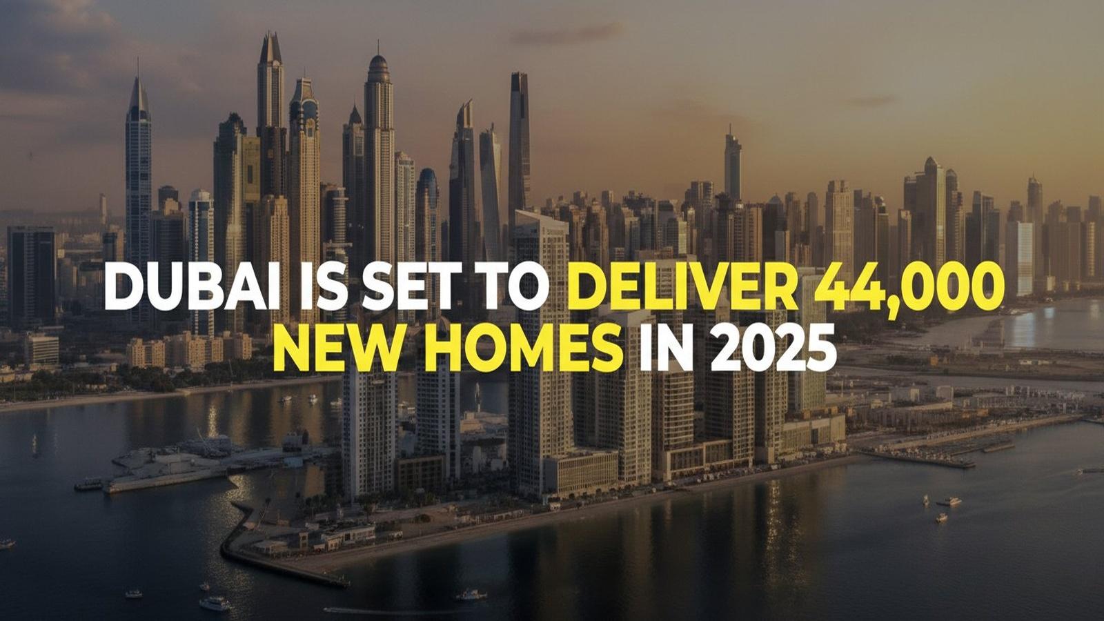 Dubai to Deliver 44,000 New Homes in 2025 — Highest Supply in Five Years